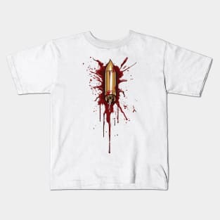 Bloody Bullet Wound Kids T-Shirt